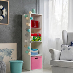 4 Tier Cube Modern Book Shelves Storage Shelf Bookcase Display Unit Organizer - thumbnail 3