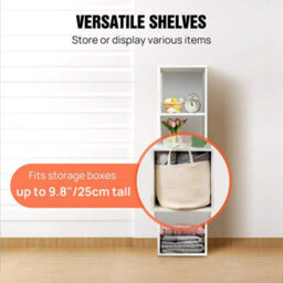 4 Tier Cube Modern Book Shelves Storage Shelf Bookcase Display Unit Organizer - thumbnail 6