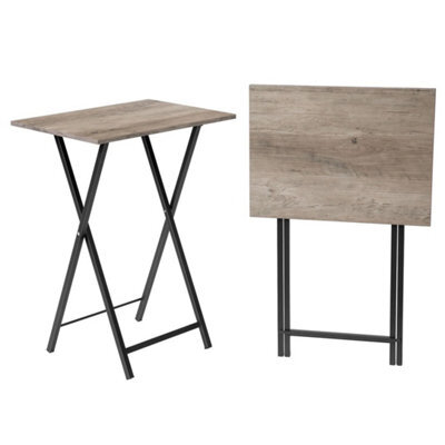 Set Of 2 Foldable Dining Nightstand Side Tables - image 1