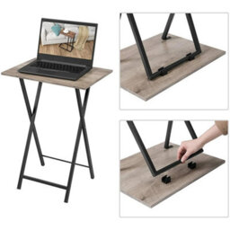 Set Of 2 Foldable Dining Nightstand Side Tables - thumbnail 4