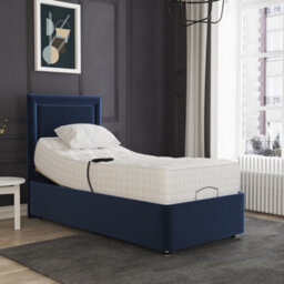 Hampton Electric Adjustable Bed Upholstered Velvet Fabric 4Ft6 Pocket Sprung Mattress - thumbnail 2