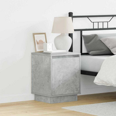 Berkfield Bedside Cabinets With Led Lights 2 Pcs Concrete Grey 39X34,5X50 Cm - image 1