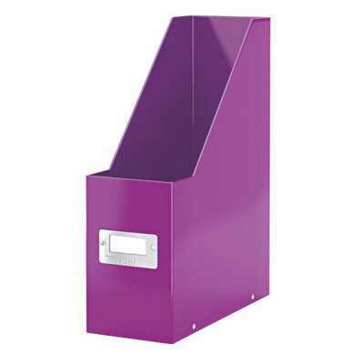 Leitz Wow Click & Store Purple Magazine File With Label Holder And Thumbhole - image 1