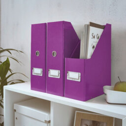 Leitz Wow Click & Store Purple Magazine File With Label Holder And Thumbhole - thumbnail 2