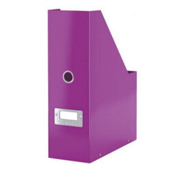 Leitz Wow Click & Store Purple Magazine File With Label Holder And Thumbhole - thumbnail 3