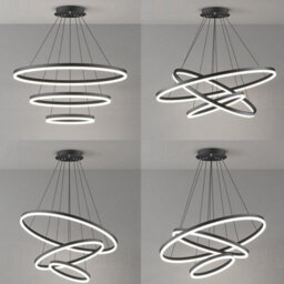 Darphe Simple Stylish Circular Pendant Light,living Room Dining Room Adjustable White Led Ceiling Light - thumbnail 3