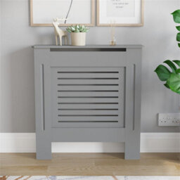 Fativo Grey Horizontal Radiator Cover Grill Shelf Cabinet Mdf Wood Modern Traditional Furniture (19D X 78W X 92.2H Cm) - thumbnail 7
