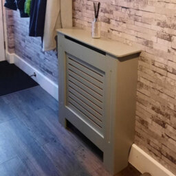 Fativo Grey Horizontal Radiator Cover Grill Shelf Cabinet Mdf Wood Modern Traditional Furniture (19D X 78W X 92.2H Cm) - thumbnail 9