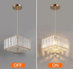 Pendant Light Crystal Gold Kitchen Island Ceiling Lamp Hanging Fixture - thumbnail 5