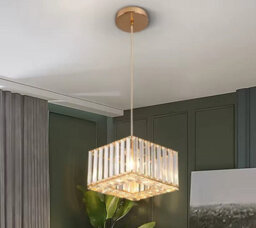 Pendant Light Crystal Gold Kitchen Island Ceiling Lamp Hanging Fixture - thumbnail 1