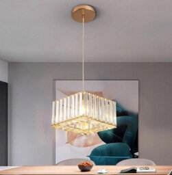 Pendant Light Crystal Gold Kitchen Island Ceiling Lamp Hanging Fixture - thumbnail 2