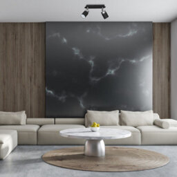 Milagro Joker Hand Made Ceiling Lamp In Matt Black With Striking Chrome Detail Featuring 2 Minmalistic Slender Cylinder Shades - thumbnail 3