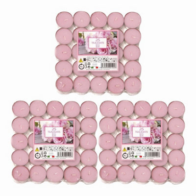 Price's Candles Prices Candles Petali Rose Tealights 25 X 3