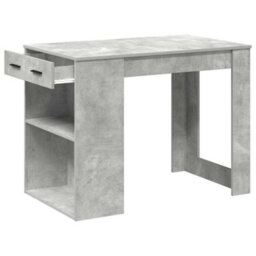 Berkfield Desk With Drawer And Shelf Concrete Grey 102X62X77.5 Cm Engineered Wood - thumbnail 5