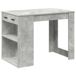 Berkfield Desk With Drawer And Shelf Concrete Grey 102X62X77.5 Cm Engineered Wood - thumbnail 2