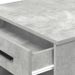 Berkfield Desk With Drawer And Shelf Concrete Grey 102X62X77.5 Cm Engineered Wood - thumbnail 8