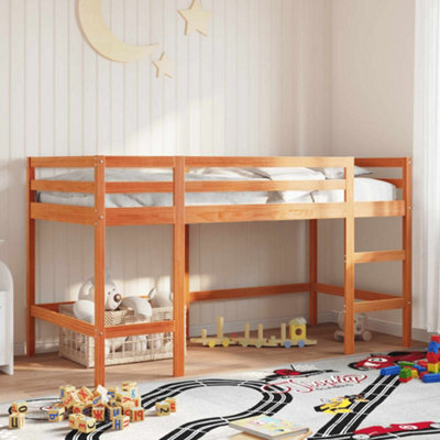 Berkfield Kids' Loft Bed Without Mattress With Ladder Wax Brown 80X200 Cm - image 1