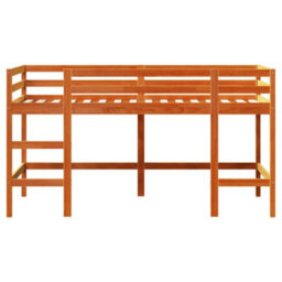 Berkfield Kids' Loft Bed Without Mattress With Ladder Wax Brown 80X200 Cm - thumbnail 4