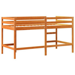 Berkfield Kids' Loft Bed Without Mattress With Ladder Wax Brown 80X200 Cm - thumbnail 6