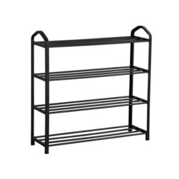 Home Source Bowland 4 Tier Metal Plastic Shoe Storage Rack Hallway Entryway Shelving - thumbnail 6