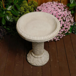 Small Ornate Stone Cast Roman Bird Bath - thumbnail 3