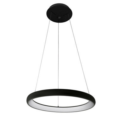 Luminosa Lighting Luminosa Modern Led Hanging Pendant Black, Warm White 3000K 2200Lm