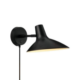 Nordlux Dftp Darci Indoor Wall Light Black Metal Sensor E14 Touch Switch - Plug In Or Mains Powered , Ip20