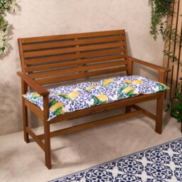 OHS Outdoor 2 Seater Bench Cushion Garden Furniture Seat, 40 X 110Cm - Lemon Tile - thumbnail 1