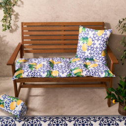 OHS Outdoor 2 Seater Bench Cushion Garden Furniture Seat, 40 X 110Cm - Lemon Tile - thumbnail 3