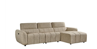 Turin Electric Recliner Sofa Mocha Right Hand
