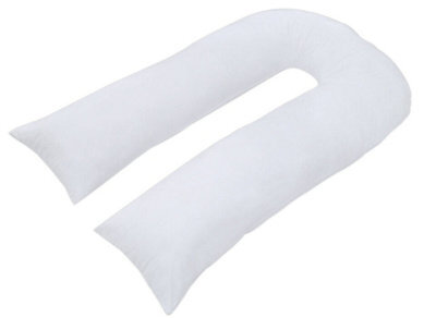 ARLinens 9Ft U Shaped Pillowcase Maternity Pregnancy Support Comfort U Pillow Cover (White)