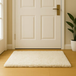 Uetian Cream Colour Small Shaggy Rug 60X110 Cm - Modern Living Room Area Rug Non Shedding Thick Pile Cream - thumbnail 5