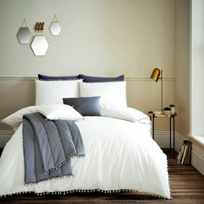 Smart Living Duvet Cover With Pillowcases Polycotton Quilt Bedding Covers Comfy Breathable Comforter Cover Set - White - image 1