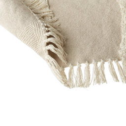 Beliani Aura Home 140Cm Round Beige Cotton Rug - Tufted With Fringe, Boho Style - thumbnail 5