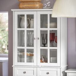 Sobuy Fsb76-W, Tall Cupboard With 2 Cabinets And 2 Drawers Tall Cabinet Cupboard Sideboard,white,w75Xd40Xh175.5 - thumbnail 9