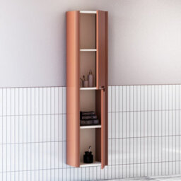 Royal Bathrooms Avenza 1500mm Terracotta Clay 2-Door Wall Hung Tall Boy Bathroom Cabinet Storage Cupboard Unit - thumbnail 5