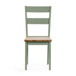 Oakham Westbury Elegant Sage Green And Natural Dining Chairs - Set Of 2 - thumbnail 3