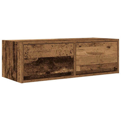 Berkfield Durable Tv Cabinet Old Wood 80X31X25.5 Cm Engineered Wood