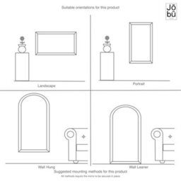Jōbū Jobu Home - Kyo - Full Length Gold Metal Rectangle Lattice Grid Mirror - 150Cm X 60Cm - thumbnail 5