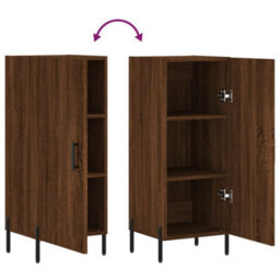 Berkfield Sideboard Brown Oak 34.5X34X90 Cm Engineered Wood - thumbnail 9