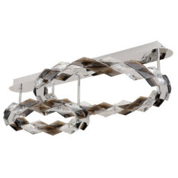 Luminosa Lighting Luminosa Karilion Integrated Led Semi Flush Ceiling Light Chrome 2X Led 4000K - thumbnail 2