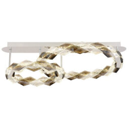 Luminosa Lighting Luminosa Karilion Integrated Led Semi Flush Ceiling Light Chrome 2X Led 4000K - thumbnail 3