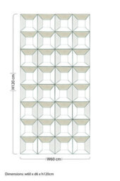 Orsina Multi Glass Bevelled Wall Mirror, Contemporary Geometric Mirror With 24 Mirrored Glass Squares, Black Frame - thumbnail 5