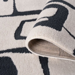The Rugs Loft Navy And Ivory Abstract Geometric Living Room Area Rug And Runners Soft Pile - thumbnail 6