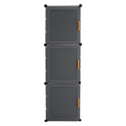 Living And Home Dark Grey Home Entryway Large Capacity Multi-Layer Shoe Cabinet 44X32X141Cm - thumbnail 5
