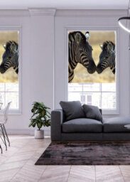 Lister Cartwright Photographic Blackout Roller Blinds For Bedroom Windows - (60 X 140 Cm) - Zebras - thumbnail 2