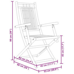 Walplus 5 Piece Garden Outdoor Dining Set Suitable For Backyard, Patio  Bamboo - Cushion Not Included - thumbnail 9