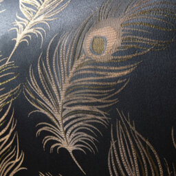 Laurence Llewelyn-Bowen Dandy Decadent Metallic Feather Design Duvet Cover Set - thumbnail 2