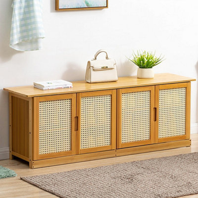 Thehotsale Wooden Entryway Storage Shoe Cabinet Natural - image 1