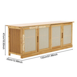 Thehotsale Wooden Entryway Storage Shoe Cabinet Natural - thumbnail 9